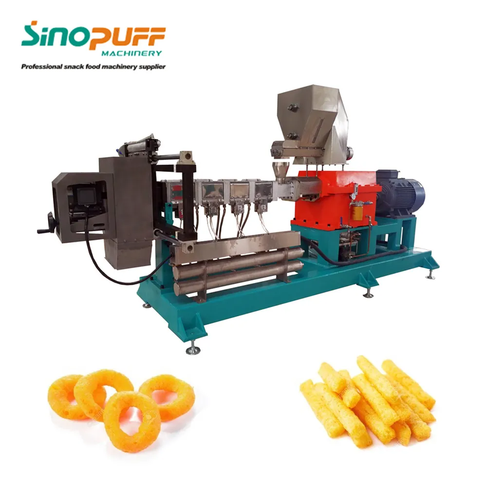 
Core Filling Puffed Corn Snacks Food Extruder Machine/High Capacity Snake Food Processing Line 