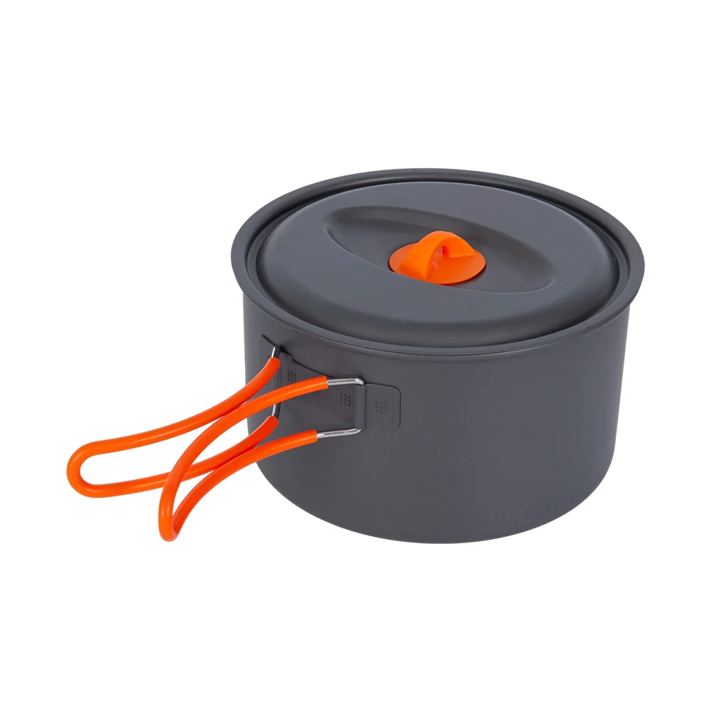 Portable Aluminum Alloy Outdoor Tableware Hiking Picnic Frying Pan Camping Cookware Versatile Pot Set Cookware
