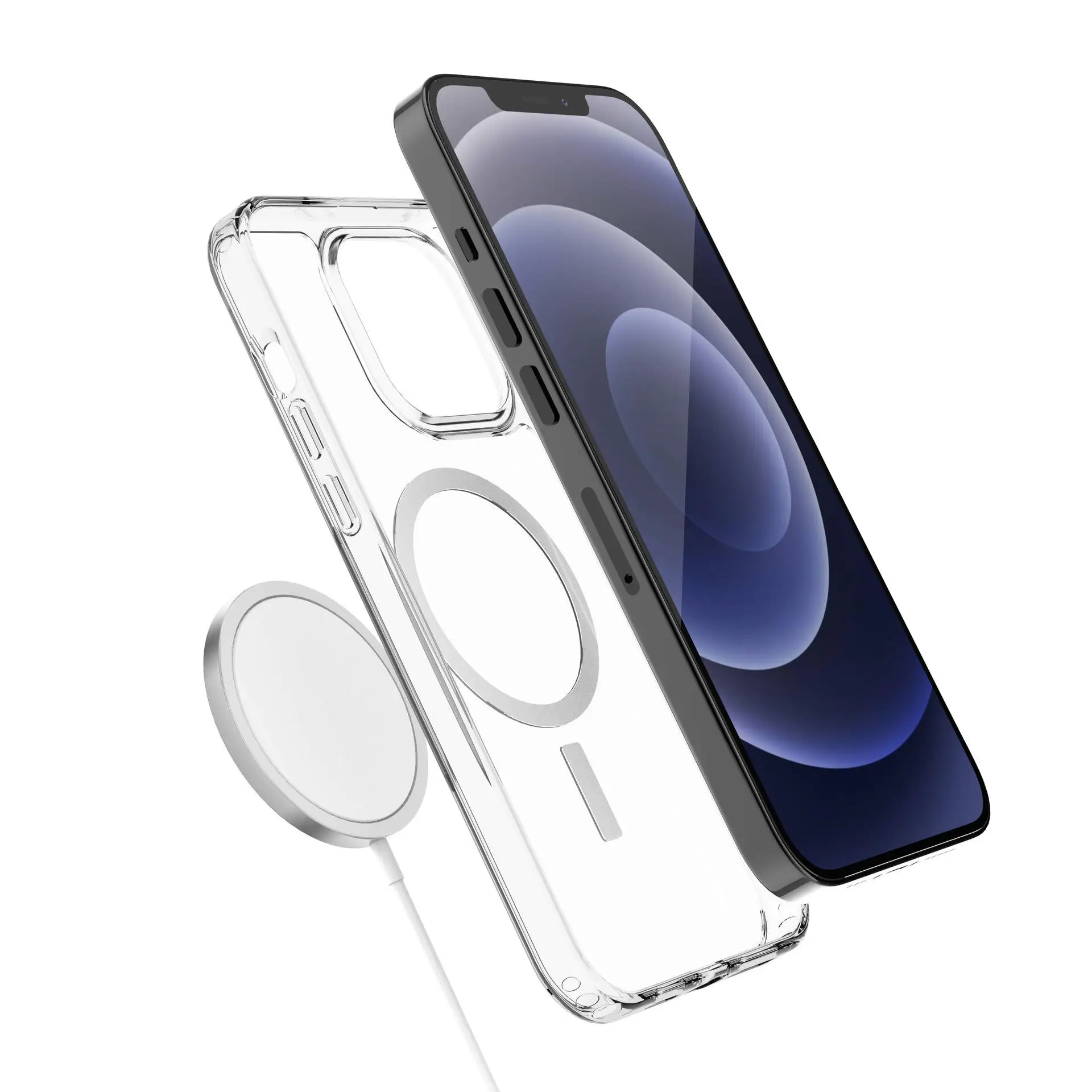 Factory Price Magnetic Mobile Phone Bags Cases Acrylic+TPU Phone Case Shockproof for iPhone 13 14 15 Pro Max