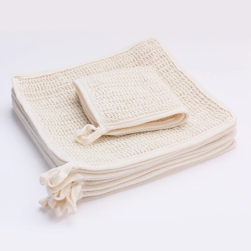 25*25cm Exfoliating Sisal Cleansing Towel Shower Washcloth Rami Linen Fabric Wipes Body Bath Hemp Cotton Wash Cloth