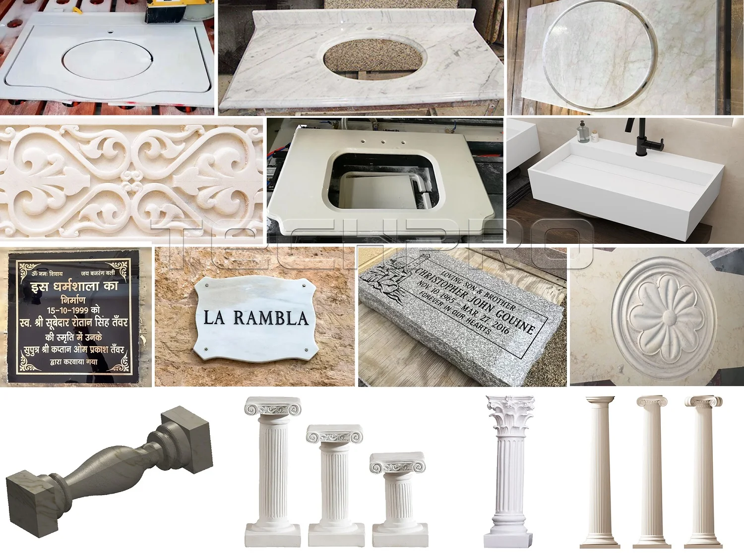 Woodworking stone engraving machine 4 axis ATC spindle and rotary device carving stone cnc router marble machine