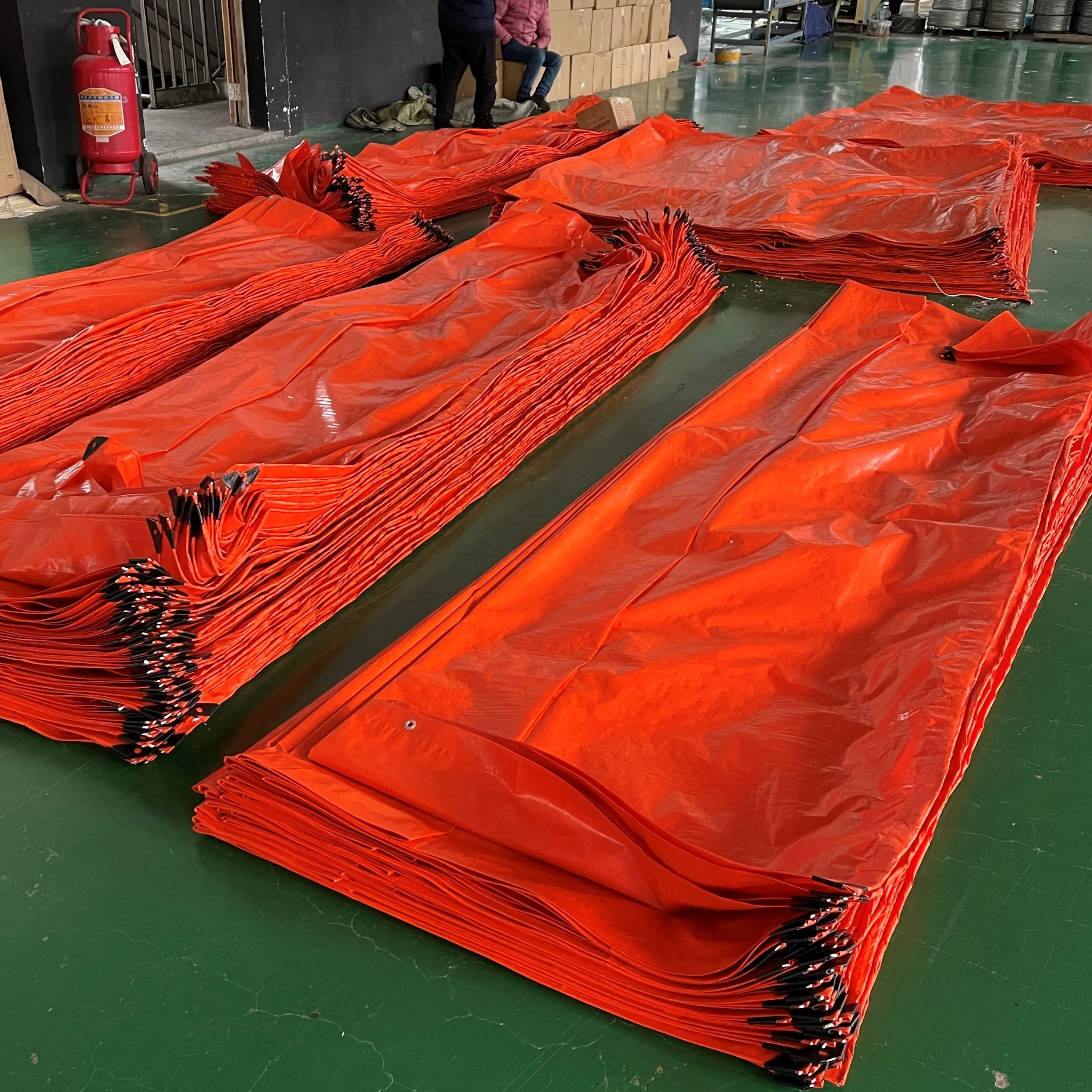 PE Tarpaulin Orange Color Somalia Market 100GSM New Material Waterproof Outside Cover Rain Cover Widely Usage