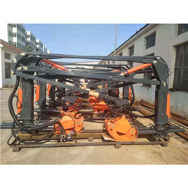 
timber wood crane 6.3m reach tractor linkage or trailer mount 360 rotate 