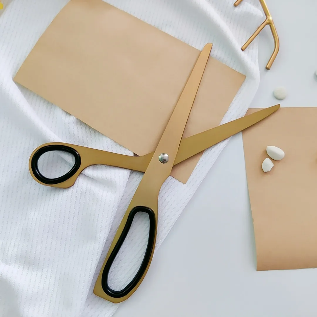 Professional Stainless Steel Tailor Household Office Scissors Gold