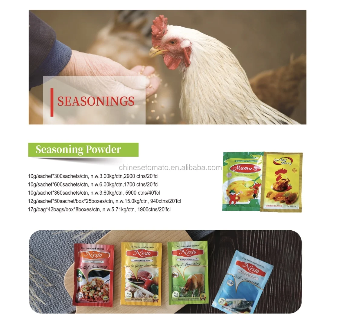 fish flavor seasoning powder fish powder 10g/sachet flavor powder spices for Guinea china factory