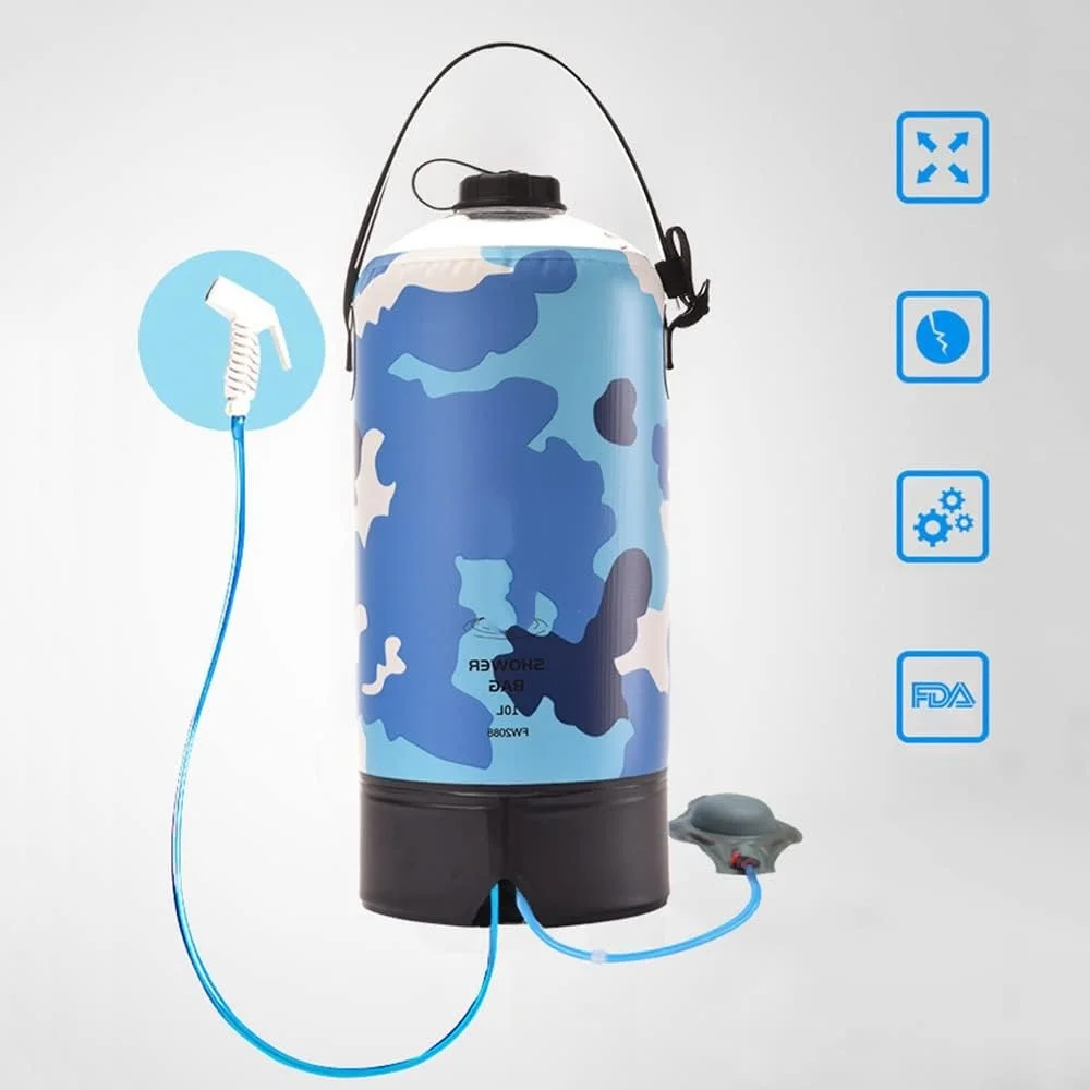 Wholesale Durable Camping Shower Bag Portable Solar Heated Shower Custom Outdoor Shower Bag for Hiking