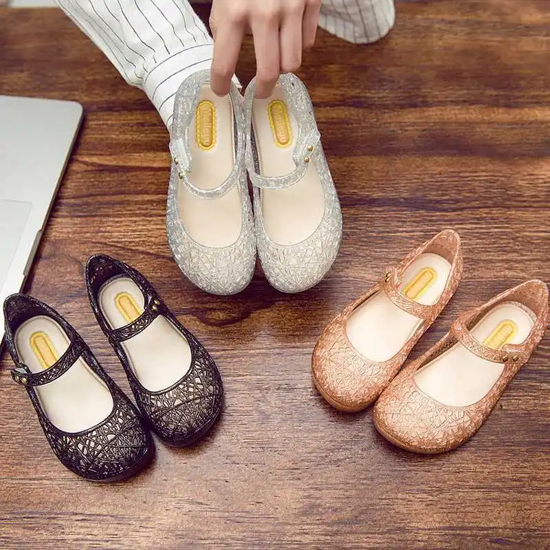 Детские летние тапочки птичьего гнезда, летние сандалии в стиле принцессы, удобные дышащие сандалии с плоской подошвой