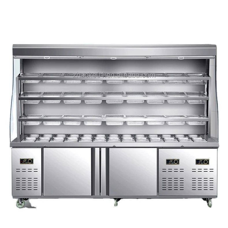 2.5m commercial Triple fresh-keeping cabinet temperature a la carte display cabinet refrigerator