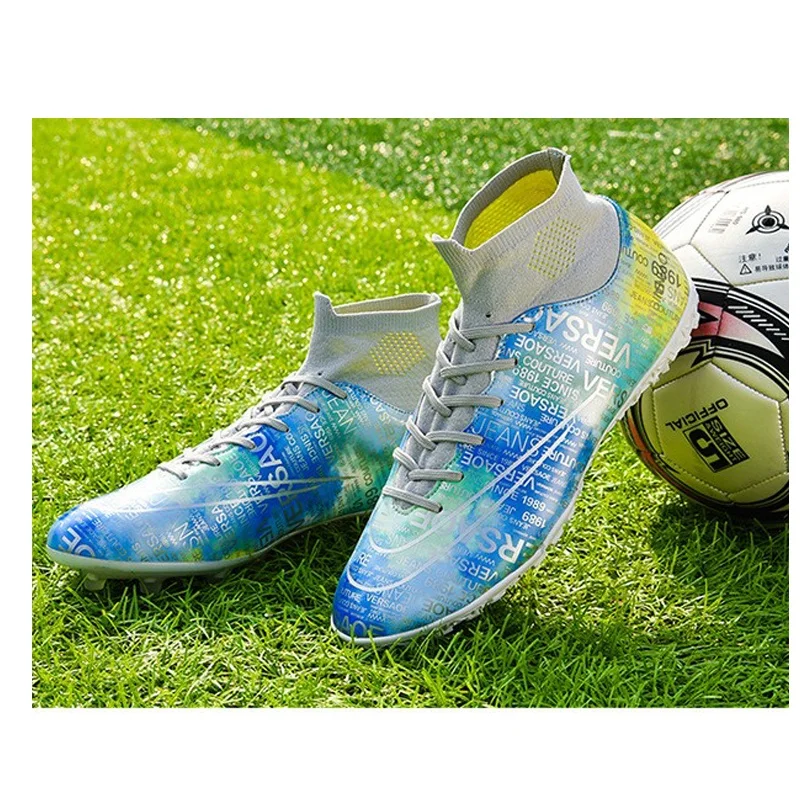 Custom Big Boy sports shoes soccer cleats Outdoor Kids Sport Sneakers Long nail online shop Man Football Shoes