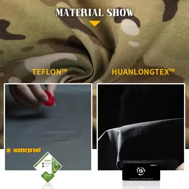 NEW Portable Teflon-Coated Waterproof Tactical Clothing Set Assault Pant and Jacket with Training Shirt for Uniforms