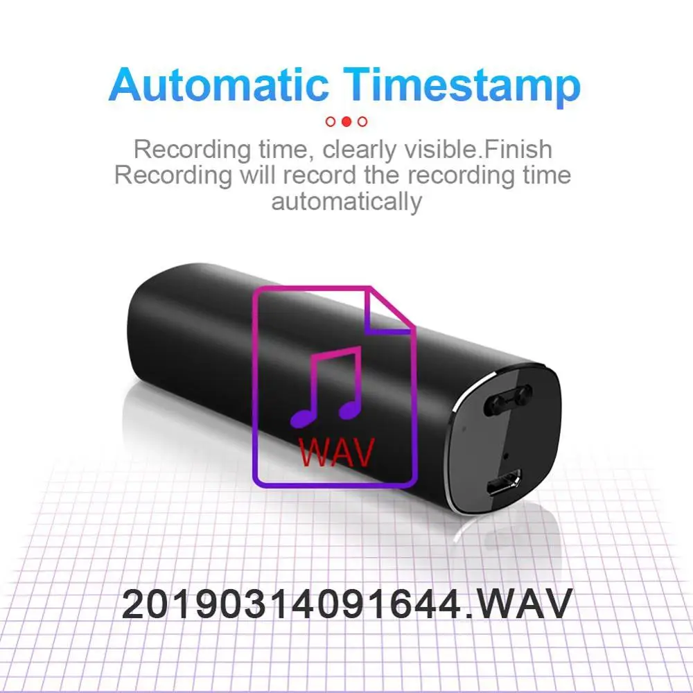 Оригинальный диктофон Q52, USB, профессиональный диктофон 500 часов, цифровой аудио диктофон с WAV, mp3-плеер