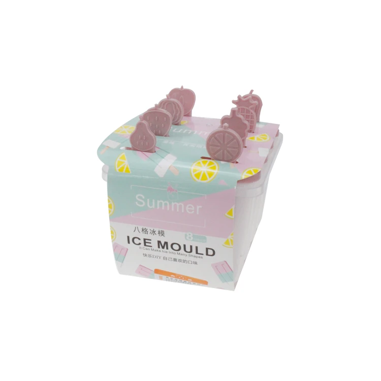  Прозрачный Пользовательские BPA бесплатная модная еда класс 8 шт. фрукты PP popsicle ледяной леденец