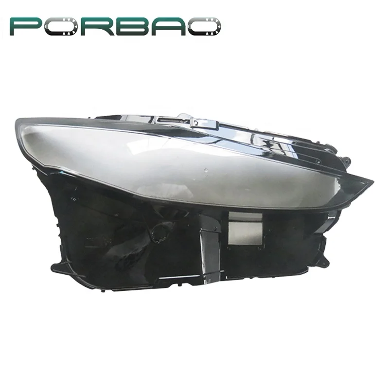PORBAO car black border transparent headlight glass lens cover 19-23 year for CX30