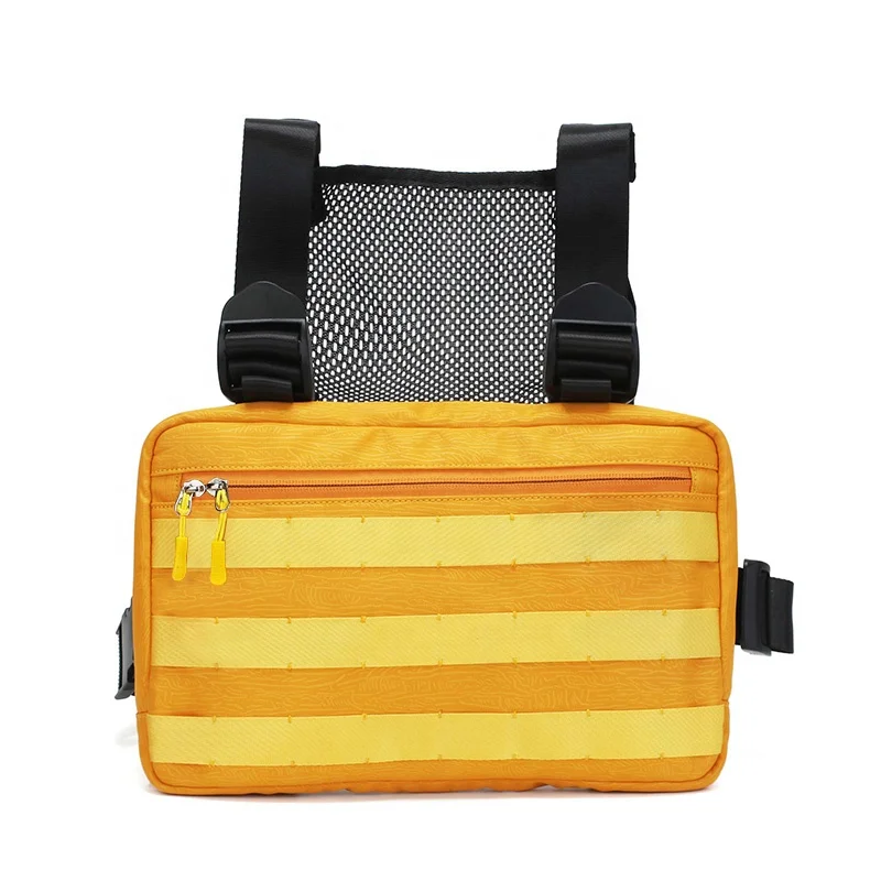 Trendy Designer Hip Hop Streetwear Mens Shoulder tactical bag Vest Chest Rig Bag