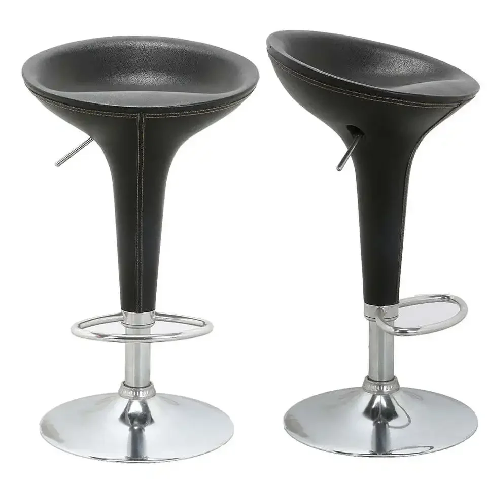 Adjustable Height Barstool Outdoor Modern Metal Black Rotating Plastic Bar Stool Bar Chairs