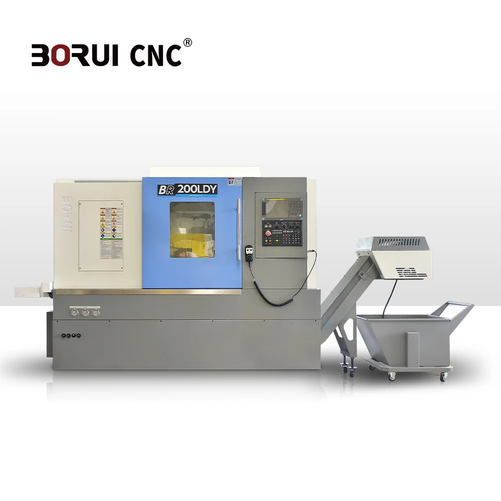 BR200LDY Наклонный Китайский Центр продаж полностью автоматический токарный станок с ЧПУ