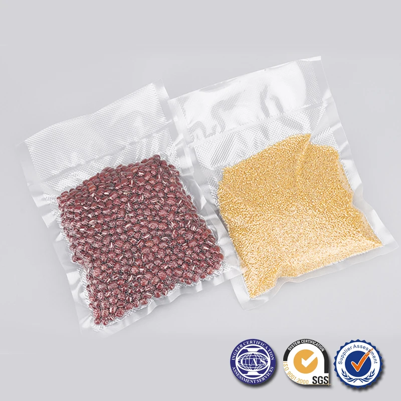 plastic type and resealable food fresh-keeping material vacuum bag seal with nylon PE composite