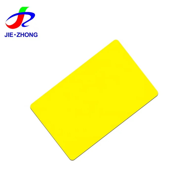 New Material 100% CR80 Size Solid Color Blank Black/Yellow/Green/Red PVC Plastic Card