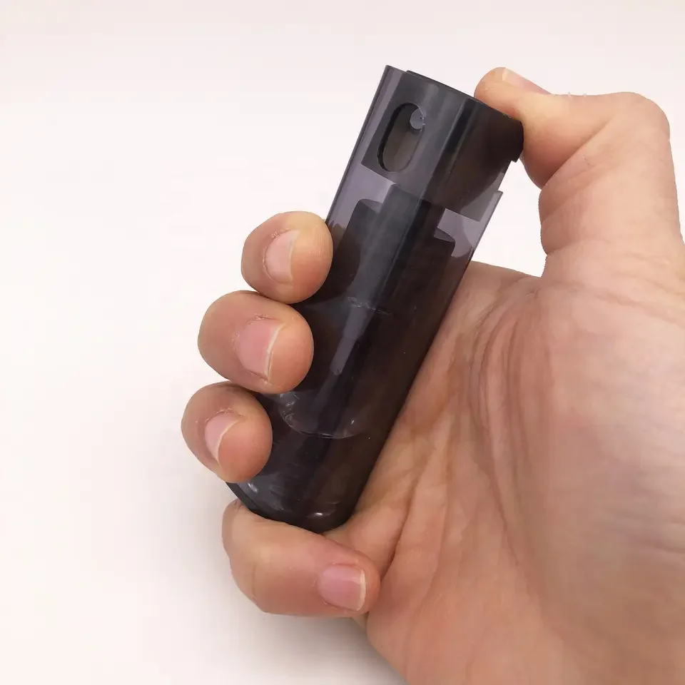 10ml refillable pocket square tube glass perfume plastic travel fine mist spray bottle