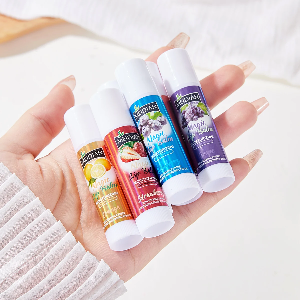 Private label custom makeup foundation candy lipstick chapstick  Moisturizing lip gloss tinted lip balm set for lips care