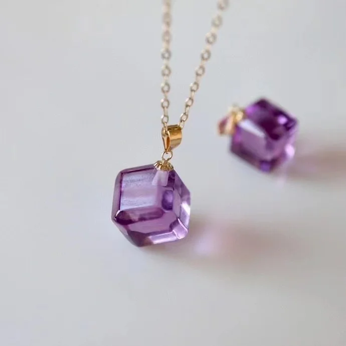 Customized Pure 18K Gold Pendant AU750 Fine Jewelry Gift Real Gold Peridot / Topaz / Aquamarine / Nephrite / Amber Pendant