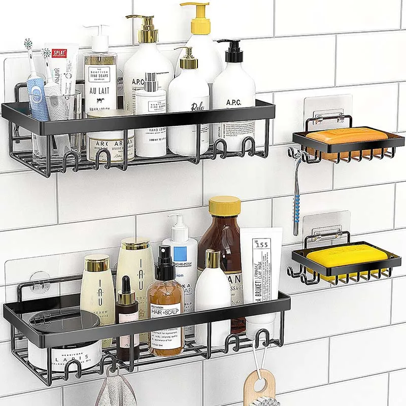 Hotselling 4Pack Shower Caddy Self Adhesive Shower Organizer Rack