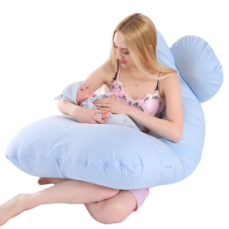 Hot Selling U-Shape Memory Foam Nursing Pillow Large Size Cotton Multi-Functional Body Care Mat for Pregnant Moms Baby Feeding