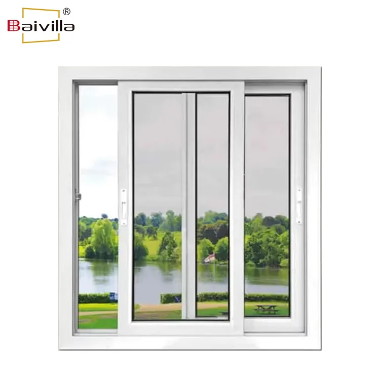 Wholesale Price PVC Doors And Windows UPVC Double Tempered Glass Sliding Window
