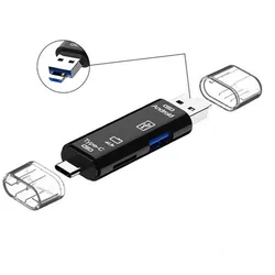 5 in 1 Multifunction Type C Micro USB to USB OTG USB 2.0 TF Card Reader Adapter Type-C Flash Drive Adapter For Android Computer