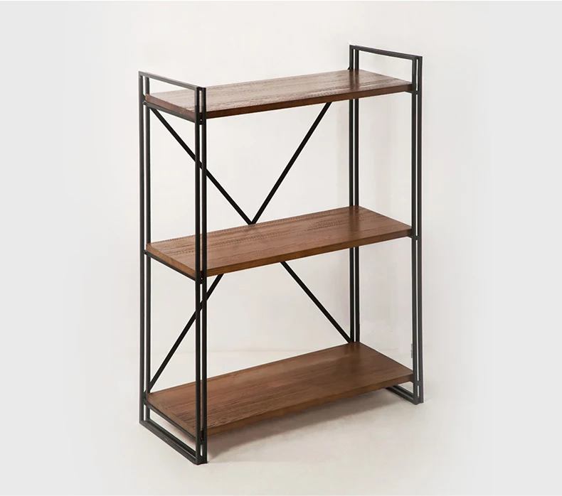 OEM/ODM Living Room Home Bookshelf Industrial Furniture Bookcase Wooden Narrow Leaning Ladder BookShelves