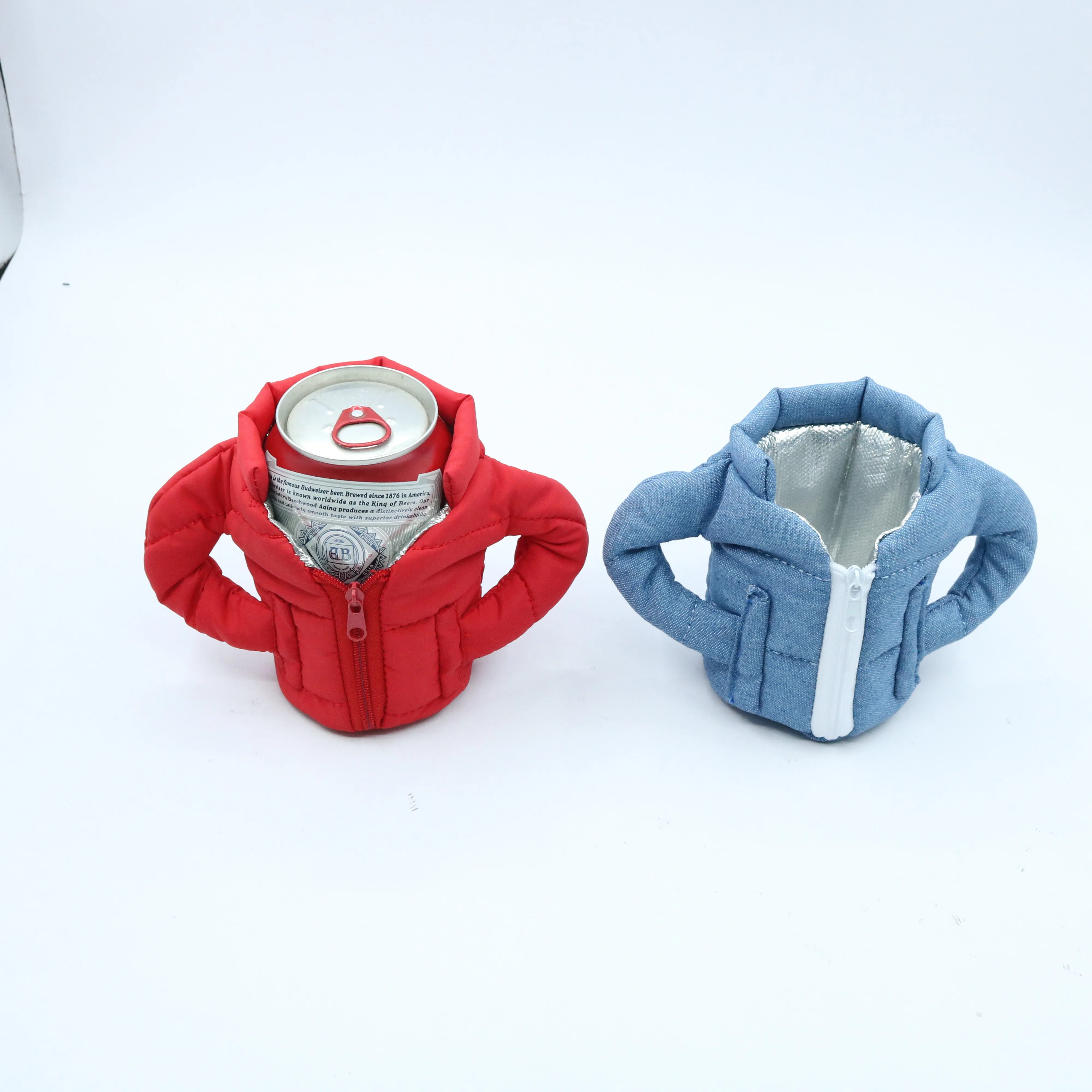 Factory Wholesale High Quality Cotton Neoprene Jacket Cooler Sleeve Bag With Customized Logo Drink Bottle Clothes Cup Holder