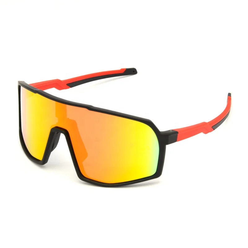 1 Lens Cycling Sunglasses Full Screen Bike eyewear Interchangeable PC lens  Unbreakable Lightweight Sports Glasses