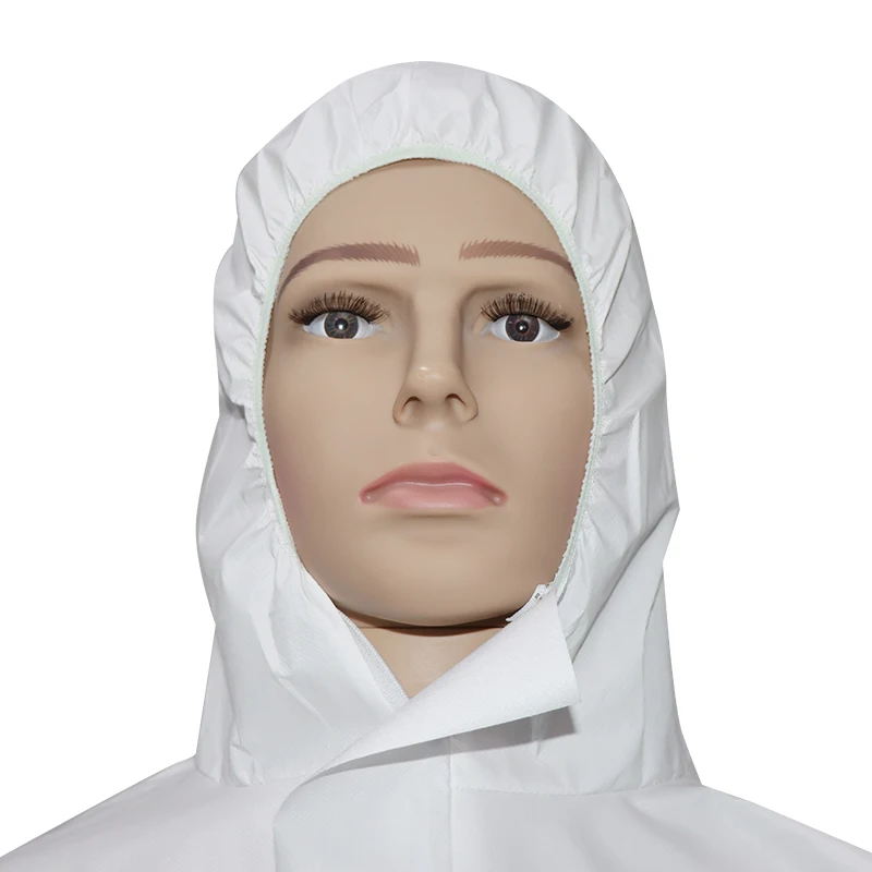Junlong factory of  Disposable Anti-static Waterproof Micro-porous Coverall  with Boots for farm culture