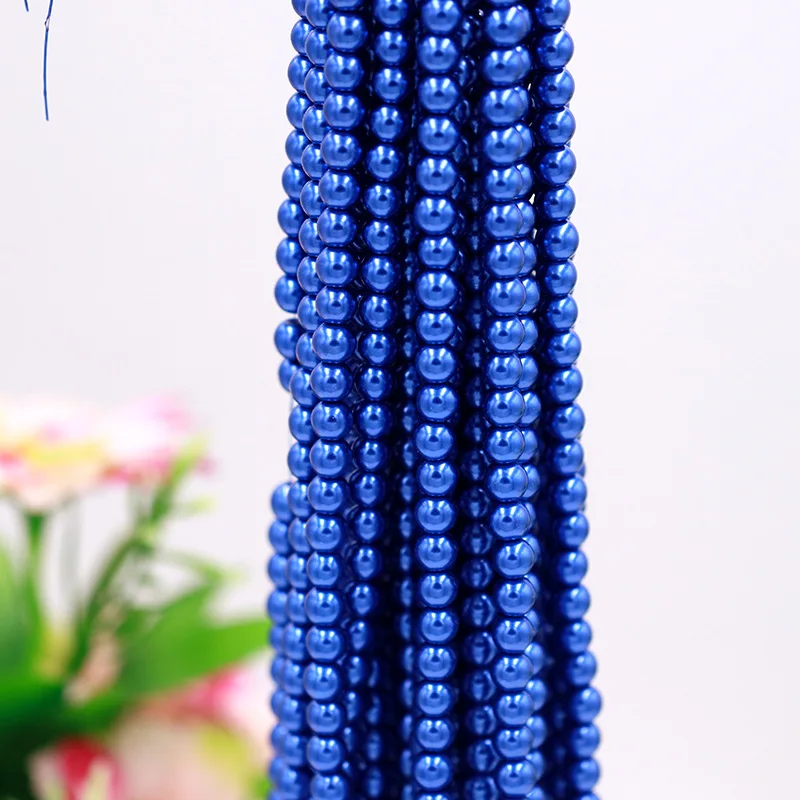 6mm Glass Pearl Beads , 2.5mm to 10mm Loose Beads For Jewelry Making Pearls