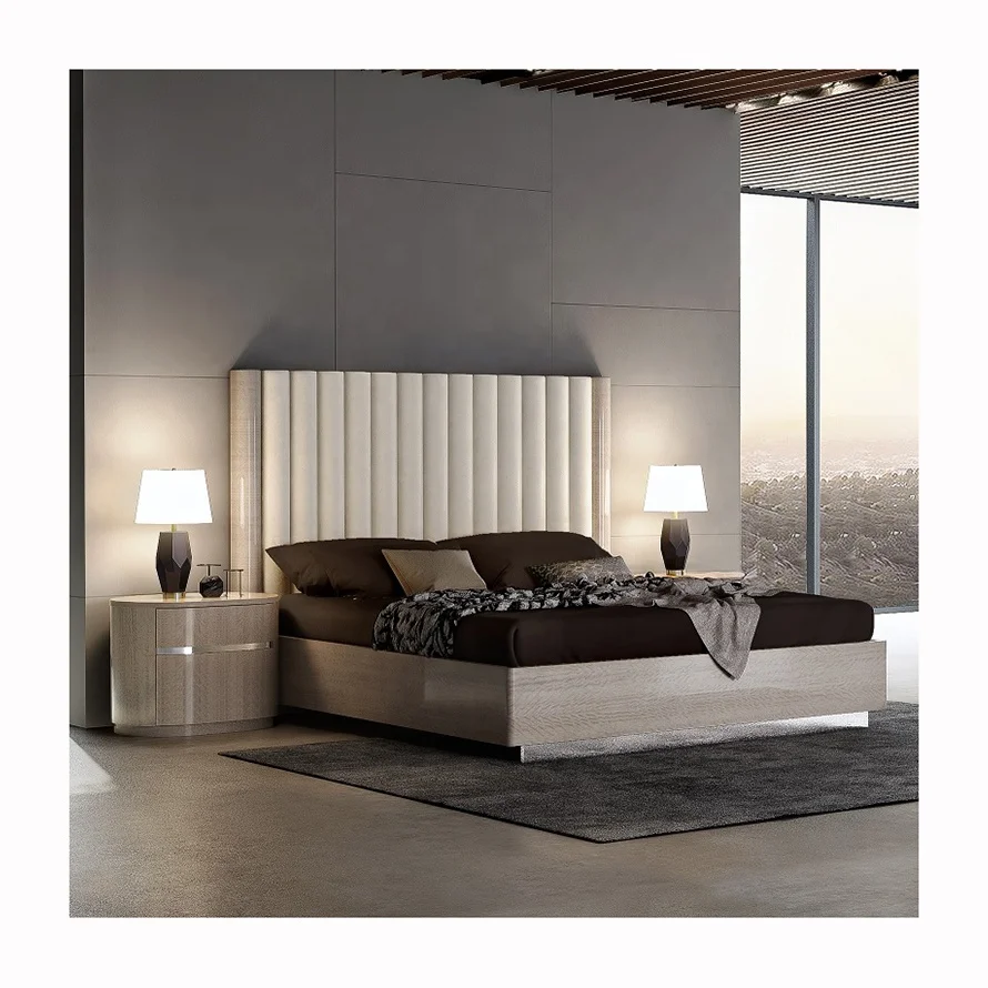 Оптовая продажа, мягкая кровать 11NAA007, роскошная домашняя кровать, деревянные кровати