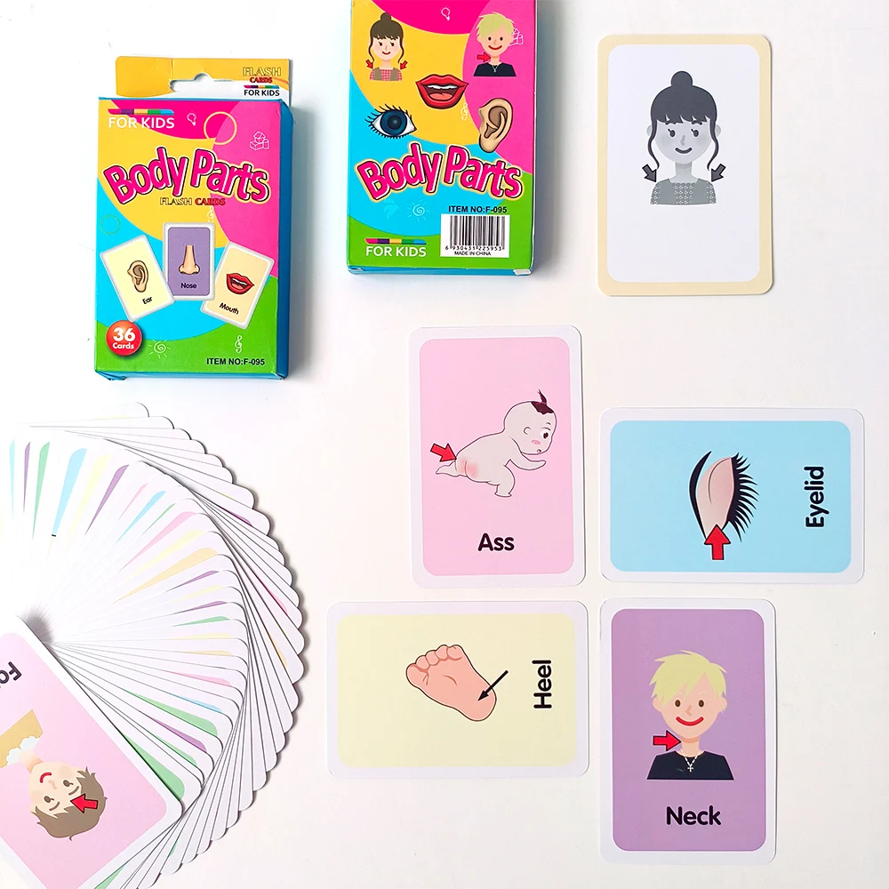 2-6Year Baby Profession Flash Cards Educational Preschool Toddler Flashcards Paper Kids Fruit Animal Words Cognitive Card