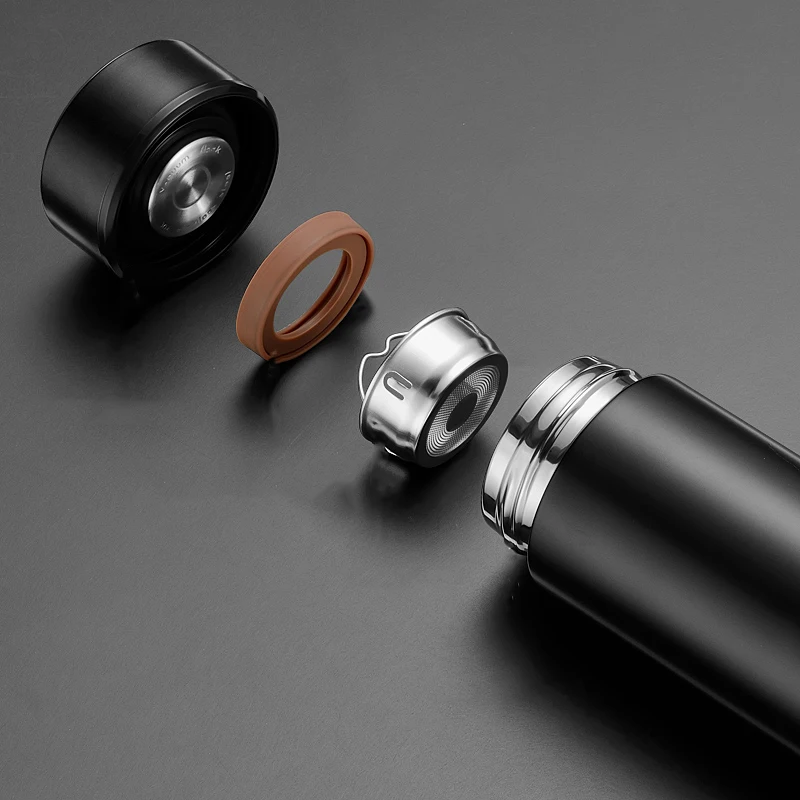 Оптовая продажа термоизоляционная чашка с логотипом под заказ металлическая многоразовая умная кружка электрическая бутылка