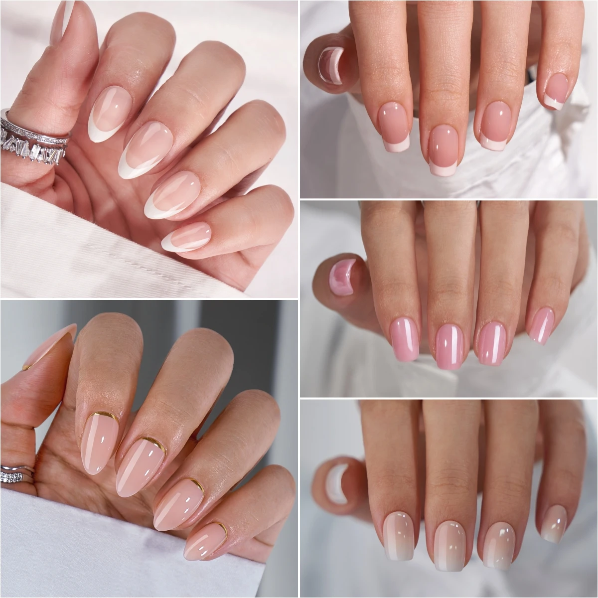 Custom Artificial Fingernails Fake False Nails With Art Design Wholesale Luxury Halloween Soft Gel Short Press On Finger Nails