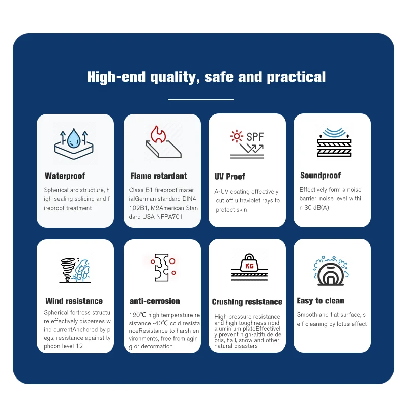 Flame Retardant Safe And Stable Dome Glamping Tent Transparent Inflatable Bubble House Bubble Tent Aluminium