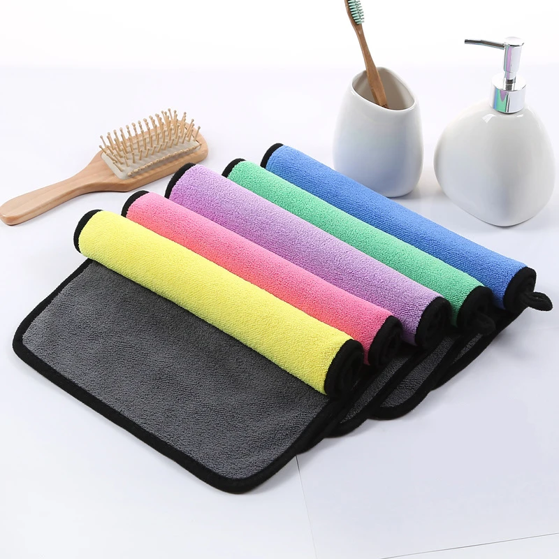 Car Drying Wash Detailing Buffing Polishing Towel with Plush Edge car clean Cloth with custom logo 30*30cm