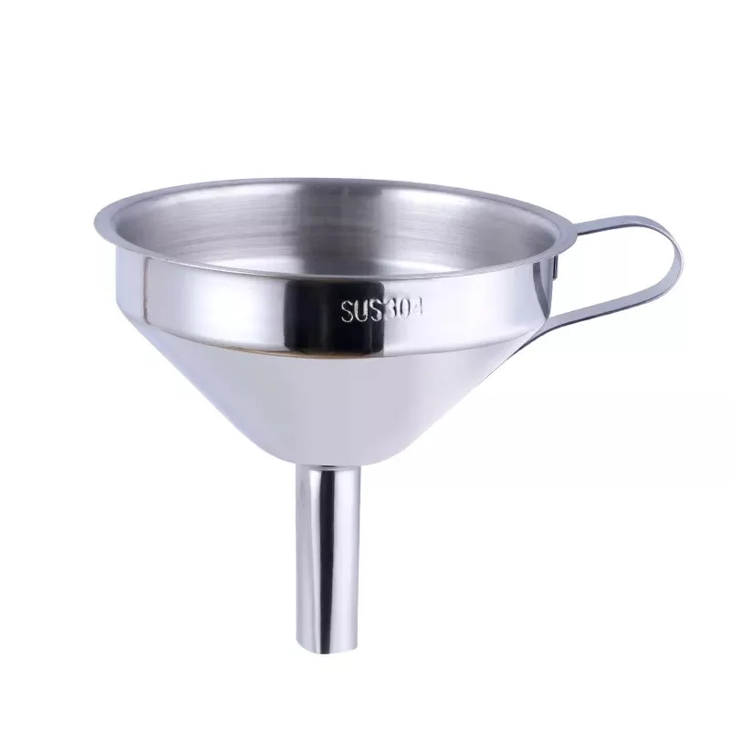 Kitchen Gadgets Home Oil Funnel Stainless Steel Gold Funnel With Detachable Filter
