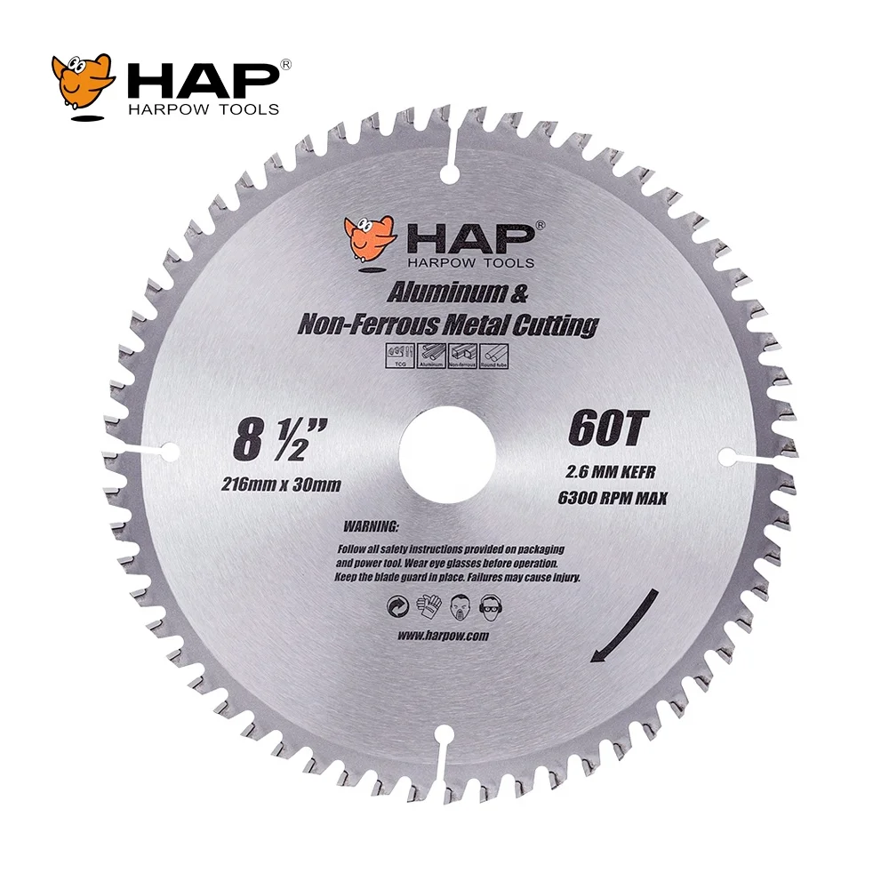 Custom OEM Carbide Tipped 216mm TCT Circular Saw Blade for Aluminum Cutting