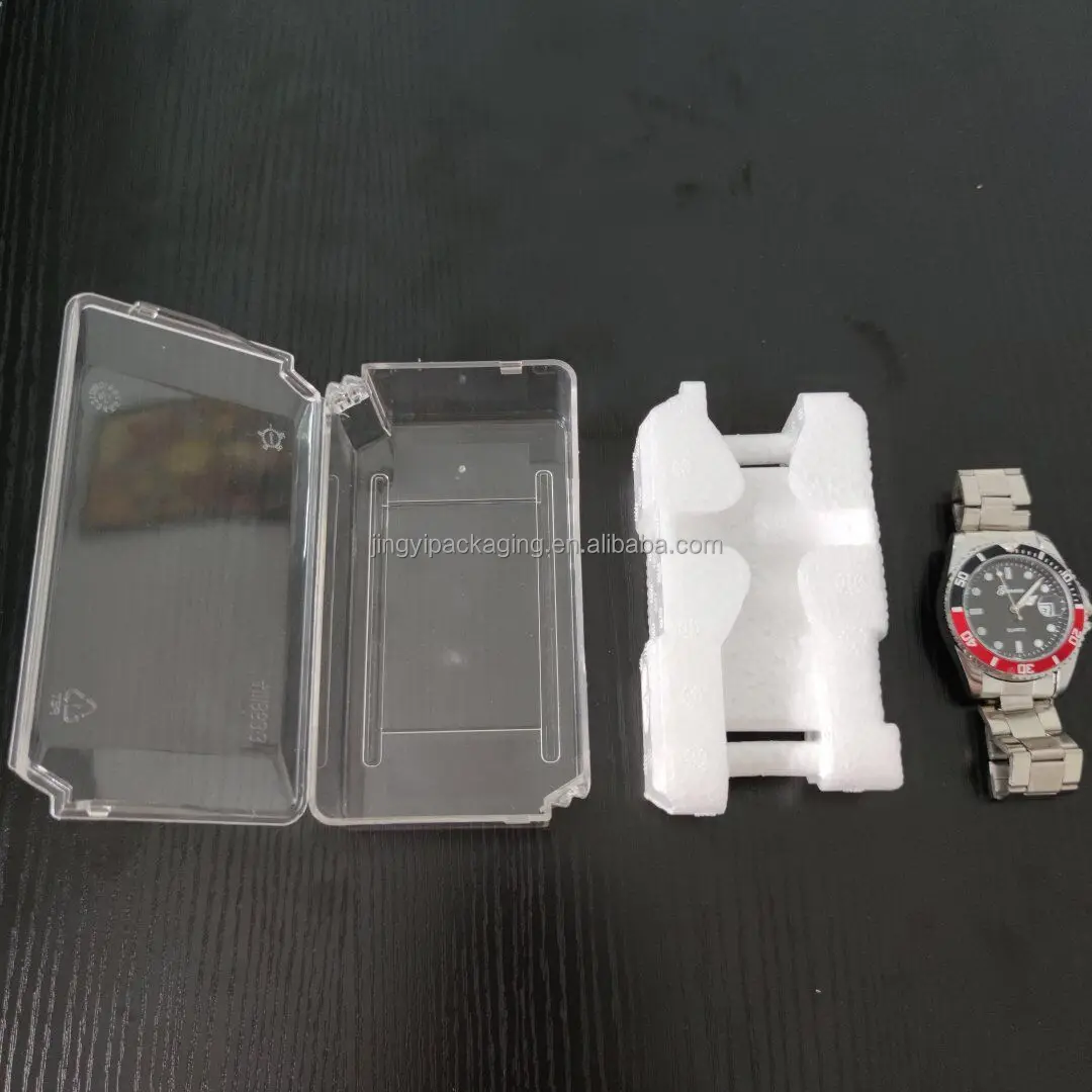 Low MOQ in stock waterproof transparent acrylic Watch Package Box Luxury brand Gift watch case