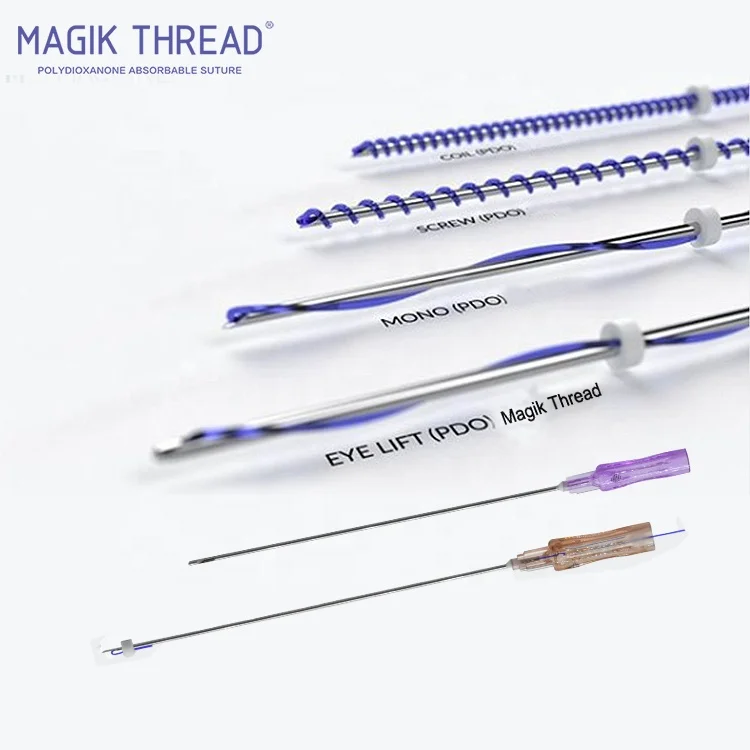 Magik Thread PDO CE Marked best collogen cog 4d L blunt hilos tensores cannula needle thread lifting pdo threads cog suture