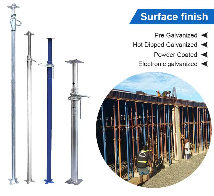 Custom Scaffolding Shoring Prop Construction Heavy Duty galvanized steel acro prop shuttering jacks steel