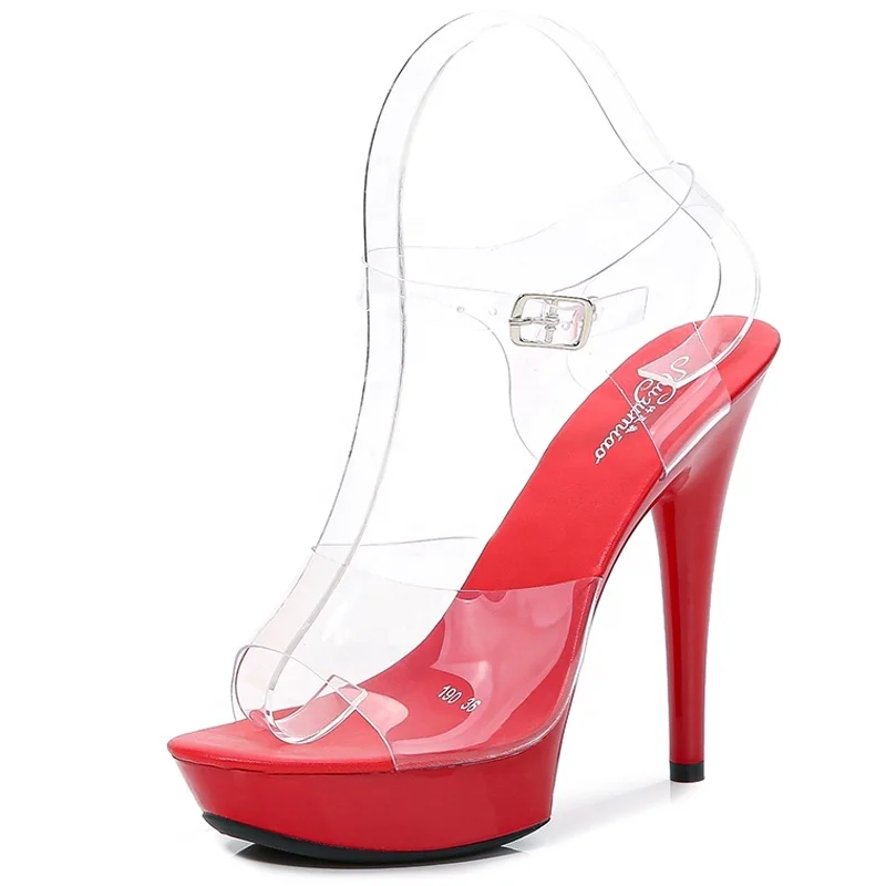 2021 latest fashion hot sale pole dance shoes in UK ladies high heel platform women sandals