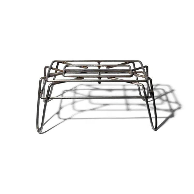 Merchandising Display Stand Grocery Store Chromed Silver Steel Wire Rack
