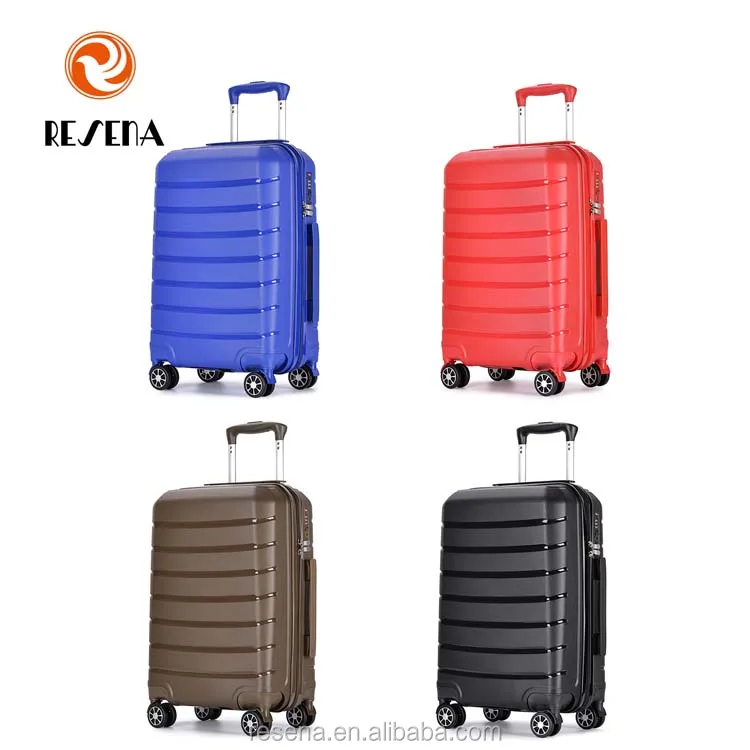 Trolley 360 degree travel suitcase sets pp hard shell luggage cart bag 20 24 28inch PP trolley luggage