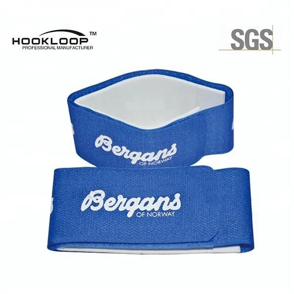 Custom Size Multi-colored Alpine Nylon Ski Strap Eco-friendly Hook and Loop Fastener Ski Tie with Customized Logo