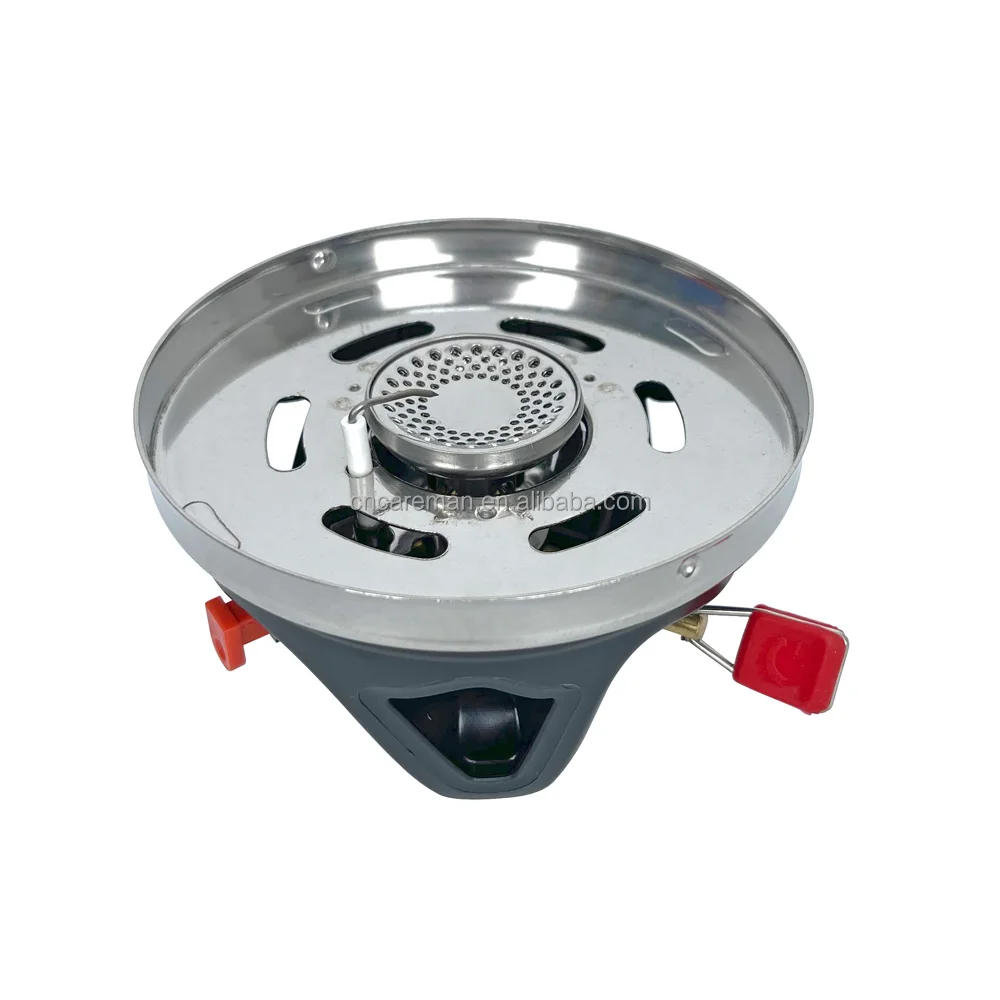 Outdoor Efficient Portable Compact Ultralight Personal Cooking System Camping Hiking Gas Stove & 1400ml Aluminum Pot Set Blue